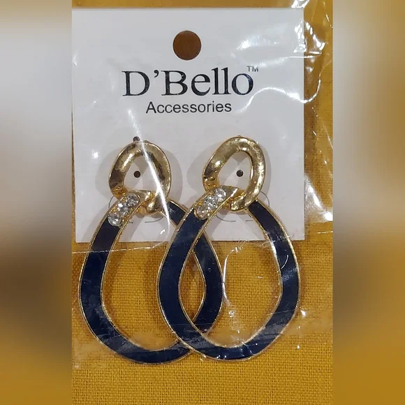 D'Bello Blue Dangle Earrings - Picture 1 of 6